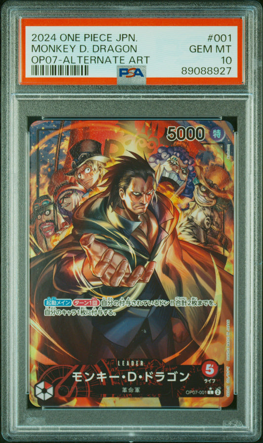 Monkey D. Dragon OP07-001 PSA10 Gem Mint