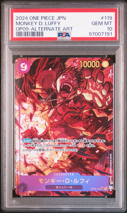 Monkey D. Luffy (OP09-119) PSA10